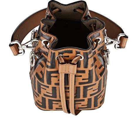 fendi mon tresor bucket bag brown|Fendi mon tresor mini leather.